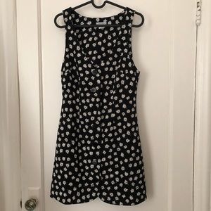 Flower print button up sundress